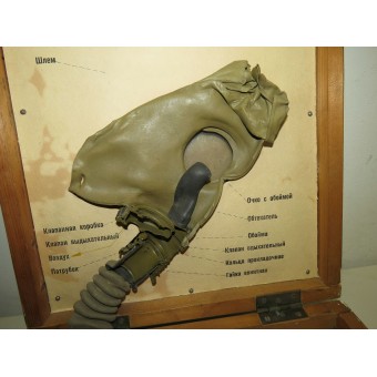 War time Soviet SchM gas mask with filter training-education set.. Espenlaub militaria